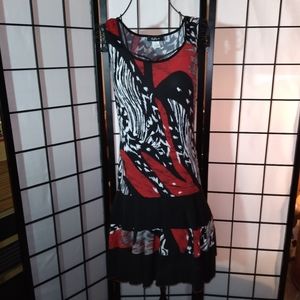 25A. Sophia A - Sleeveless Drop Waist Dress